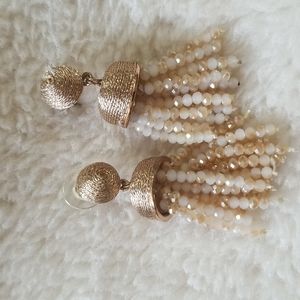 Rose gold beaded earrings